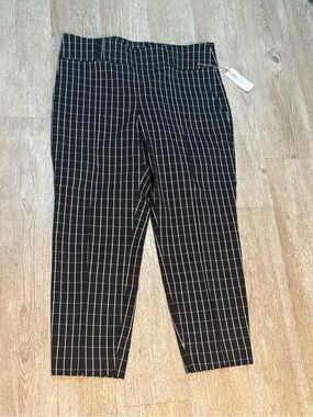 JOFIT PLAID SLIMMER CROP PANTS SIZE XXL
